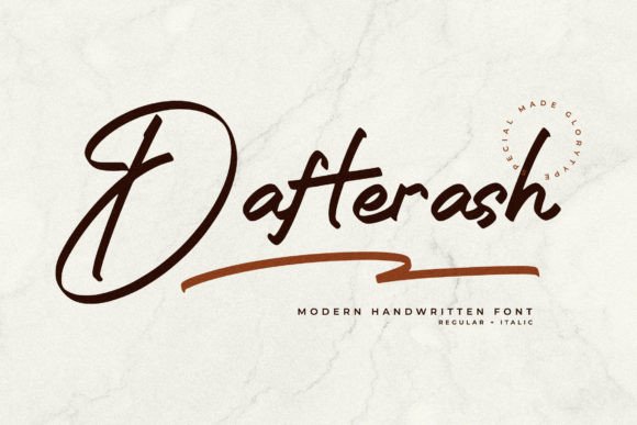 Dafterash: A Handwritten Typeface for Editorial Design