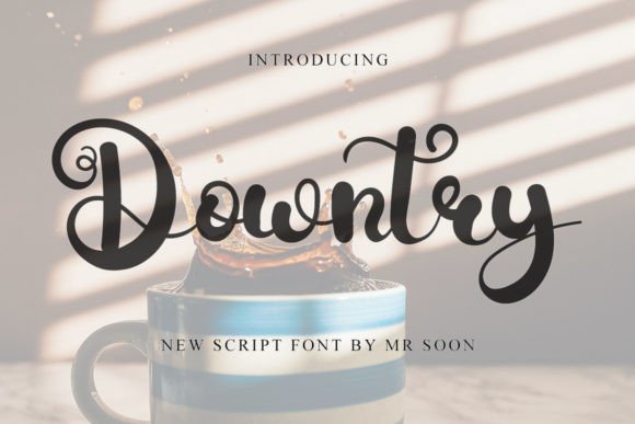 Downtry Font: Elegant Script for Web Design