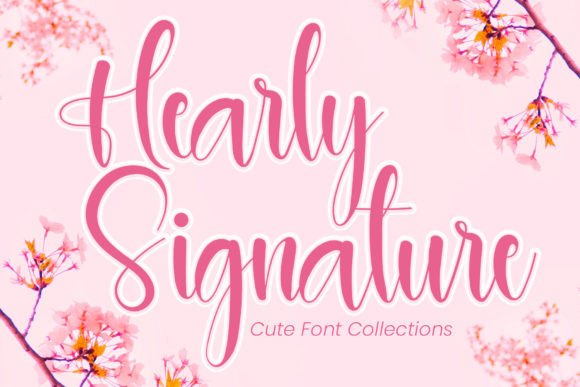 Hearly Signature: A Handwritten Typeface for Editorial Design