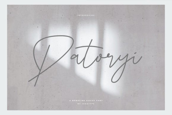 Patoryi: A Handwritten Font for Elegant Editorial Design