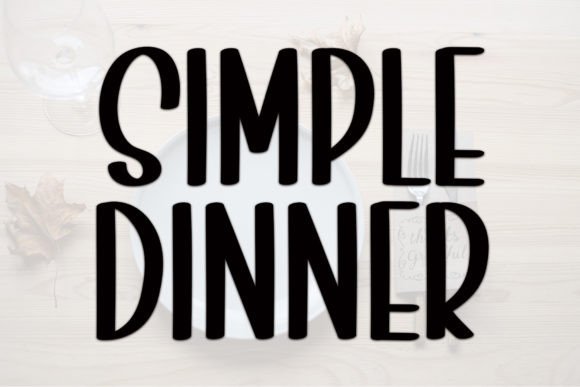 Simple Dinner: A Handwritten Font for Elegant Design