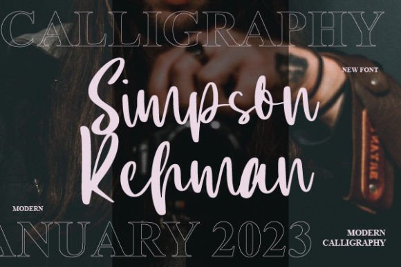Simpson Rehman: A Flowing Handwritten Font